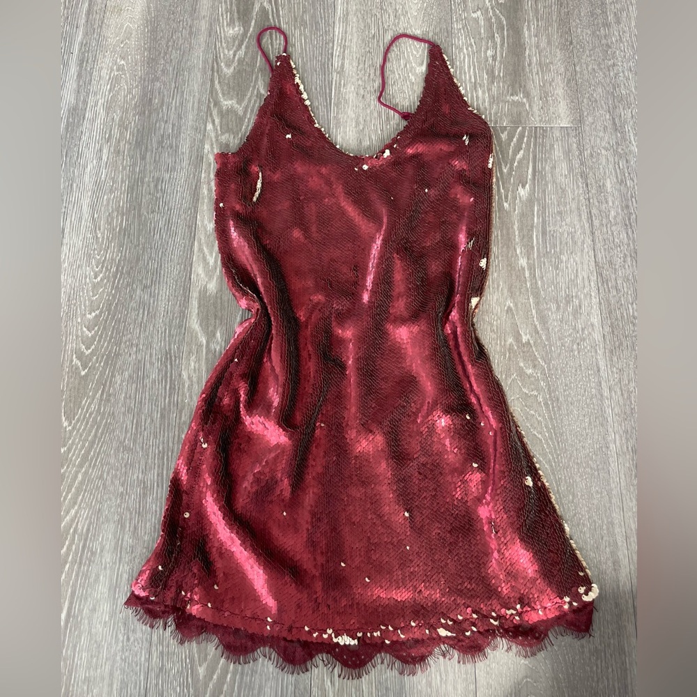 Free People Seeing Double Sequin Mini Dress